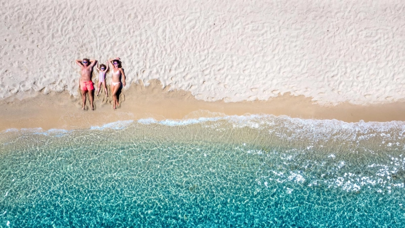 Family at the beach