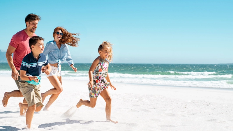 Family on Beach