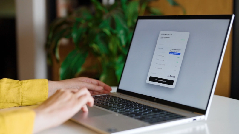 User booking online